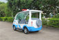 Xe golf điện màu xanh / trắng với kính sợi thủy tinh 4 chỗ nhà cung cấp