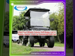 Thang cao 4 bánh xe câu lạc bộ Golf Buggy Cart 4 chỗ ngồi Xe điện câu lạc bộ xe golf tổng thống