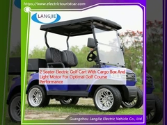 2 chỗ ngồi xe golf điện với hộp hàng và động cơ nhẹ cho hiệu suất sân golf tối ưu