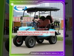 Xe điện tốc độ thấp 4 chỗ AC Motor Electric Golf Cart Cho xe nghỉ dưỡng