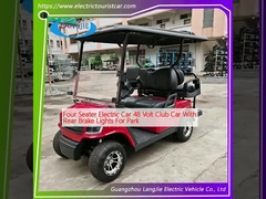 Xe điện bốn chỗ ngồi 48 Volt Xe câu lạc bộ với đèn phanh phía sau cho bãi đậu xe