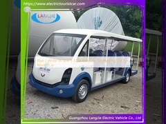 Màu xanh / Trắng 14 SEATS 1.25L Xăng Điểm tham quan Xe cho xe nghỉ dưỡng