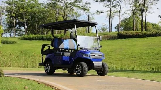Giá tốt. 4 Seat Electric Golf Cart With Leather Fabric Seats LED Lighting System And Robotic Welding Chassis trực tuyến