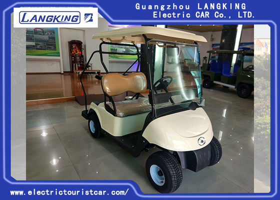 Giá tốt. Màu be tiết kiệm năng lượng Xe golf 2 người cho nơi giải trí / sân vận động trực tuyến