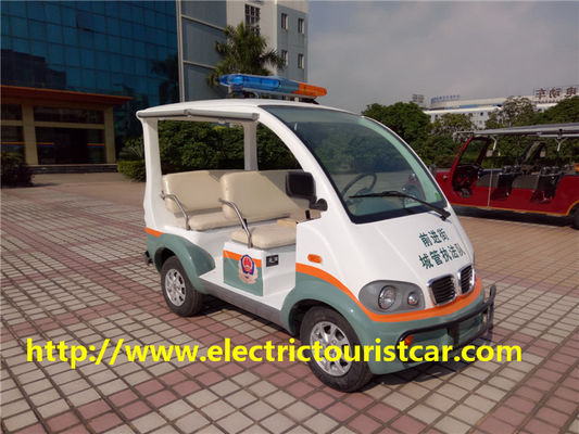 Giá tốt. Xe tuần tra điện / Xe golf Bốn hành khách Ghế mềm 48V / 3KW Động cơ DC cho Sân bay / Trường học trực tuyến