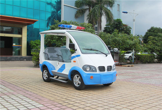 Xe golf điện màu xanh / trắng với kính sợi thủy tinh 4 chỗ