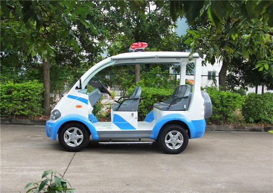 Xe golf điện màu xanh / trắng với kính sợi thủy tinh 4 chỗ