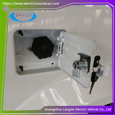 Xe golf Club Car Precedent màu xanh/trắng 14 chỗ chạy bằng xăng, xe buýt du lịch cho khu dân cư