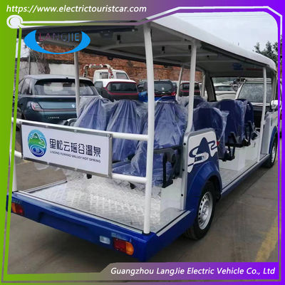 Màu xanh / Trắng 14 SEATS 1.25L Xăng Điểm tham quan Xe cho xe nghỉ dưỡng