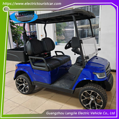 Màu xanh 2 chỗ ngồi xe câu lạc bộ xe golf trước đây cho trường học 30km / h tốc độ tối đa