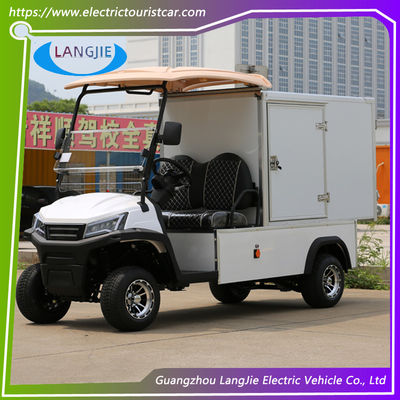 2 người Xe tải tải điện màu trắng với hộp tải tổng hợp 500kg 48v 4kw động cơ AC