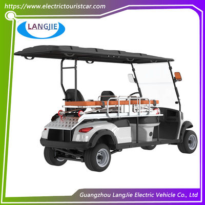 2 chỗ ngồi + 1 giường Xe golf điện AC Motor 5KW Xe cứu thương điện cho bệnh viện