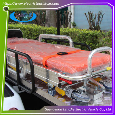 2 chỗ ngồi + 1 giường Xe golf chạy bằng điện AC Motor 5KW Xe cứu thương điện cho bệnh viện