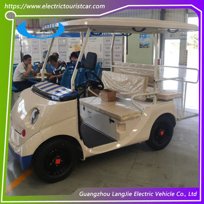 White Electric Security Golf Xe 48V Hệ thống 2 chỗ ngồi Điểm tham quan Xe đỗ xe