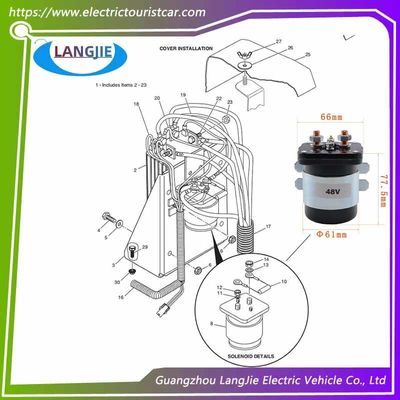 Các bộ phận tiếp xúc van điện từ EZGO PDS cho xe gôn điện