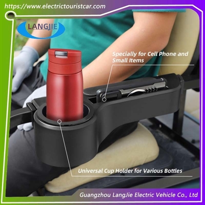 Bộ ghế sau xe golf đa năng EZGO, tay vịn màu đen, có chỗ để cốc, có thể tháo rời để dễ dàng vệ sinh
