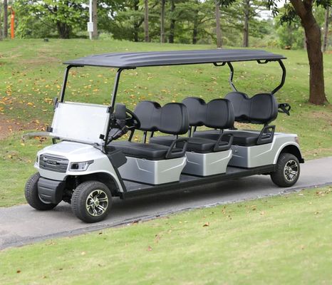 Giá tốt. White Color 48V 5KW AC Motor Electric Golf Cart With 6 Seats For Golf Courses And Resorts trực tuyến