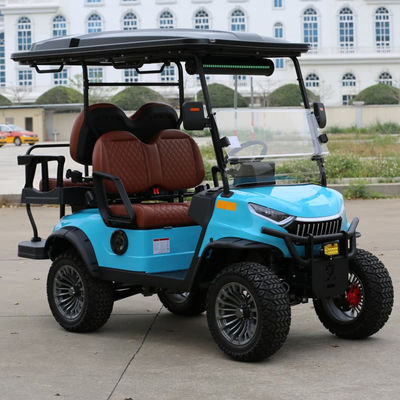 4 Seats Electric Golf Cart With Camouflage Color Aluminium Frame And Hydraulic Brake For Tourist Areas