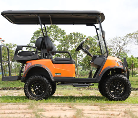 Giá tốt. Xe golf điện 4 chỗ ngồi 48V có kính chắn gió gấp đôi giá đỡ bánh răng lái online