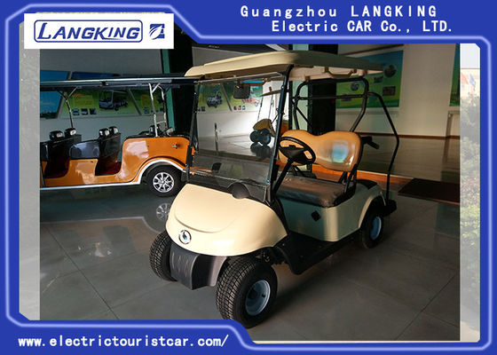 Màu be tiết kiệm năng lượng Xe golf 2 người cho nơi giải trí / sân vận động