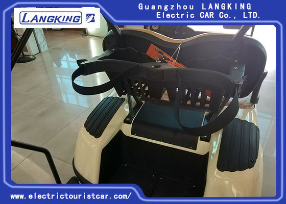 Màu be tiết kiệm năng lượng Xe golf 2 người cho nơi giải trí / sân vận động