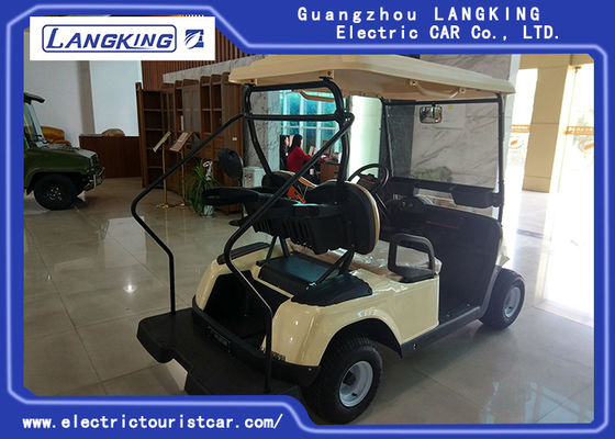 Màu be tiết kiệm năng lượng Xe golf 2 người cho nơi giải trí / sân vận động