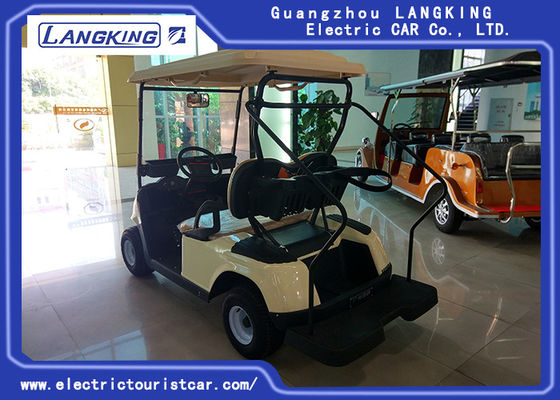 Màu be tiết kiệm năng lượng Xe golf 2 người cho nơi giải trí / sân vận động