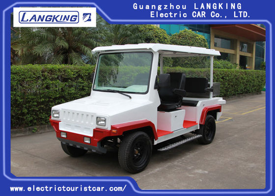 Xe tuần tra điện 5 chỗ màu đỏ / trắng có thùng HS MÃ 8703101900
