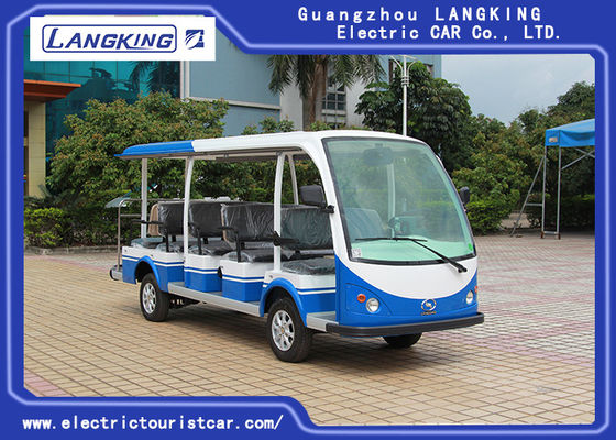 Giá tốt. Xe đưa đón điện 72V 14 chỗ cho nhiều hành khách 28km / H Max.  Ghế Balck tốc độ có rèm trực tuyến