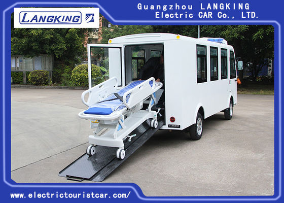 Xe golf điện màu tùy chỉnh Xe cứu thương 8 chỗ + 1 giường Động cơ AC 72V /7.5KW
