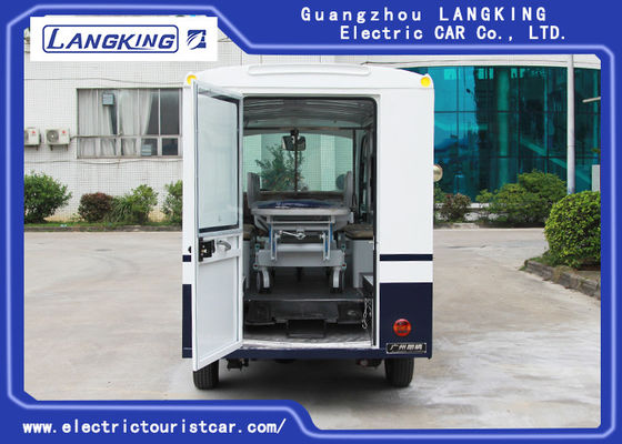 Xe cứu thương điện màu xanh / trắng với đèn chiếu sáng cho bệnh viện