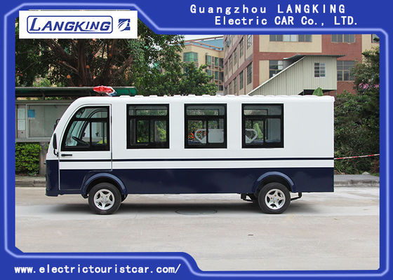 Xe cứu thương điện màu xanh / trắng với đèn chiếu sáng cho bệnh viện